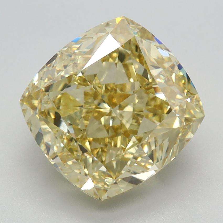 3.44 Ct. Fancy Intense Yellow Cushion Lab Grown Diamond