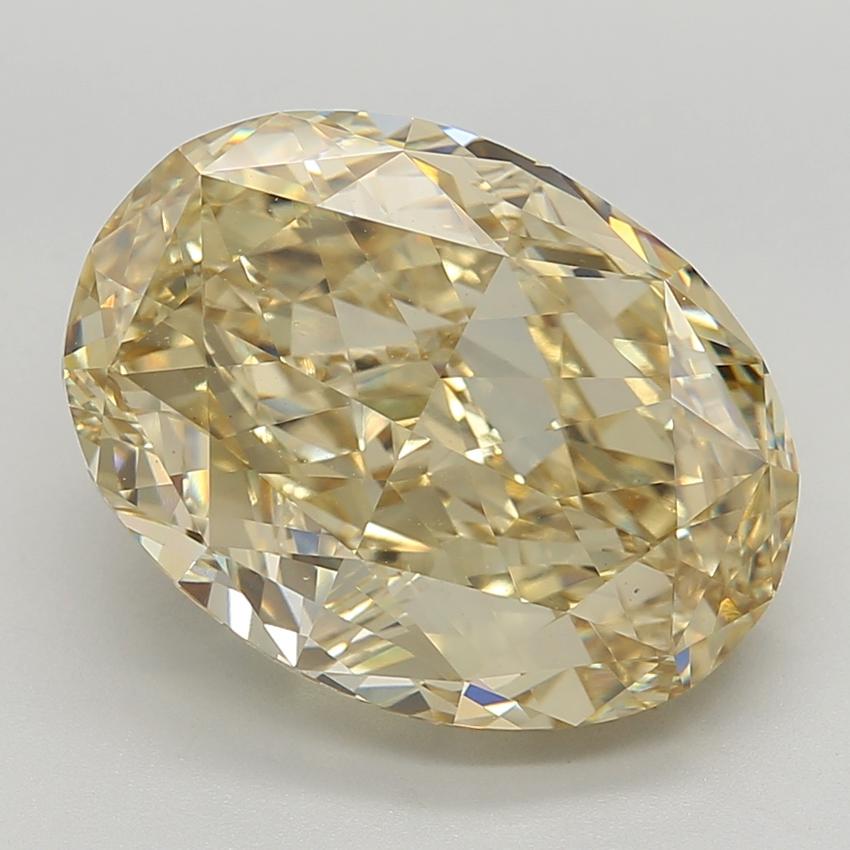 14.01 Ct. Fancy Intense  Yellow Oval Lab Grown Diamond