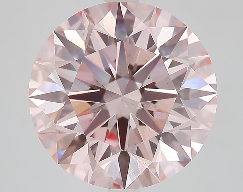 6.28 Ct. Fancy Intense Pink Round Lab Grown Diamond