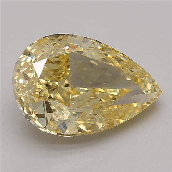 4.11 Ct. Fancy Intense Yellow Pear Lab Grown Diamond