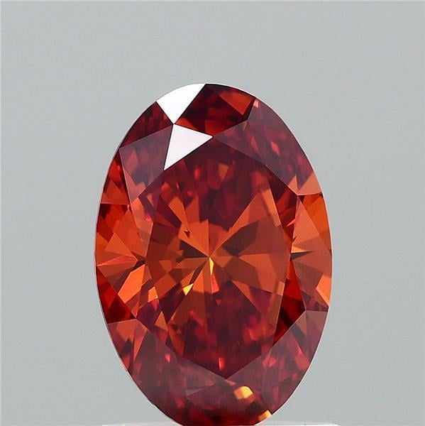 1.12 Ct. Fancy Vivid Orange Oval Lab Grown Diamond