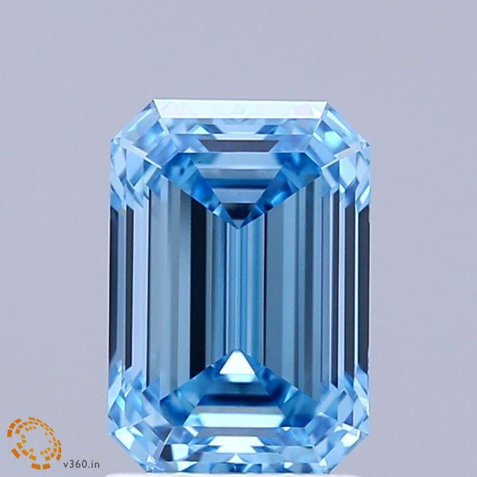 1.93 Ct. Fancy Vivid Blue Emerald Lab Grown Diamond