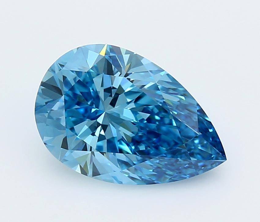 3.00 Ct. Fancy Vivid  Blue Pear Lab Grown Diamond