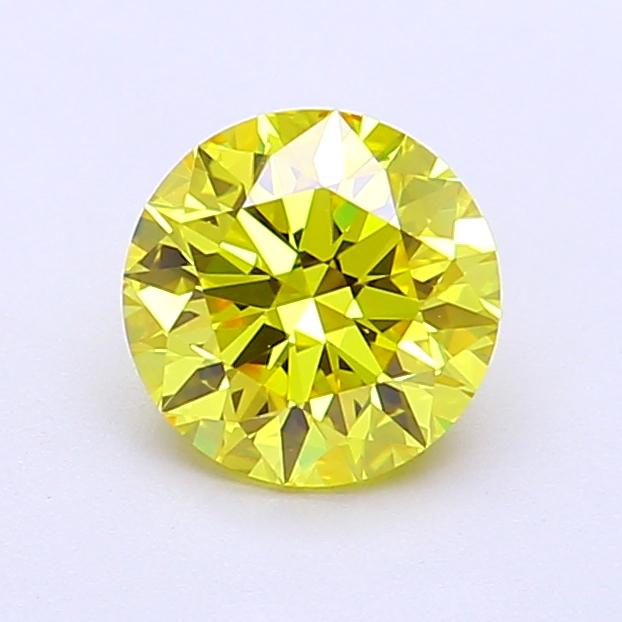 1.08 Ct. Fancy Vivid Yellow Round Lab Grown Diamond