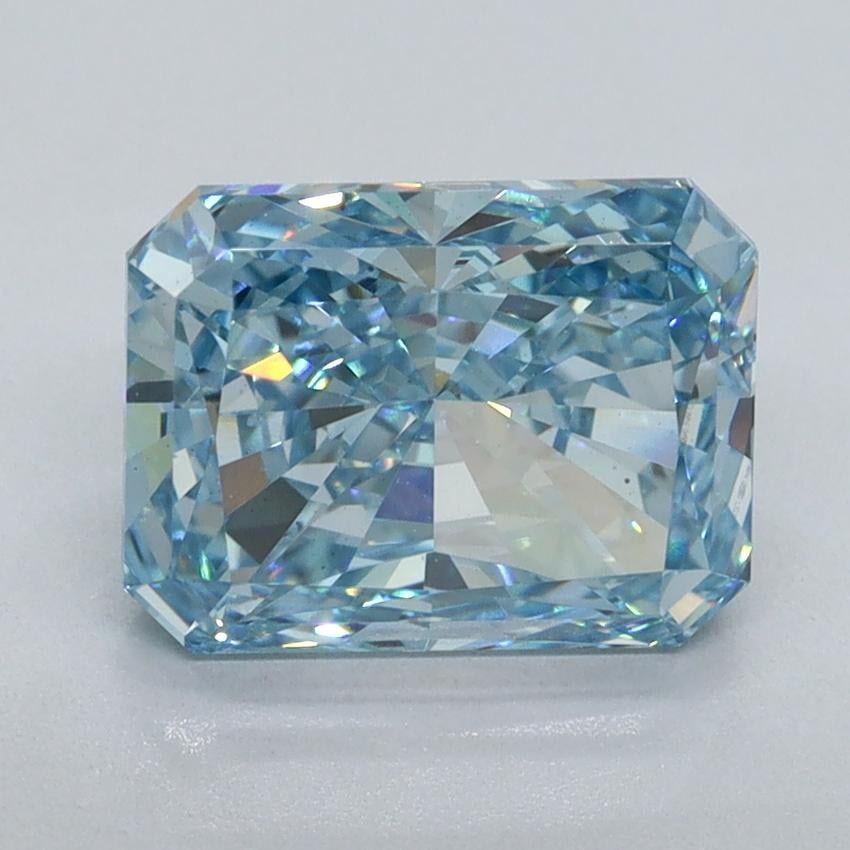 2.50 Ct. Fancy Vivid Blue Radiant Lab Grown Diamond