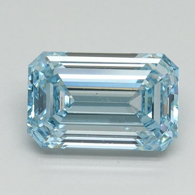 1.23 Ct. Fancy Intense Blue Emerald Lab Grown Diamond