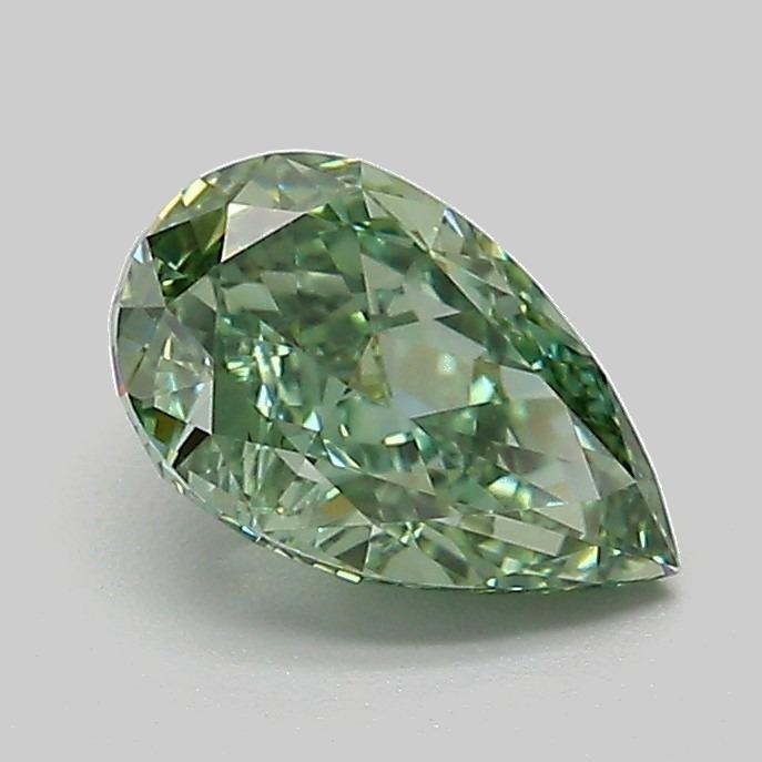 1.08 Ct. Fancy Vivid Green Pear Lab Grown Diamond