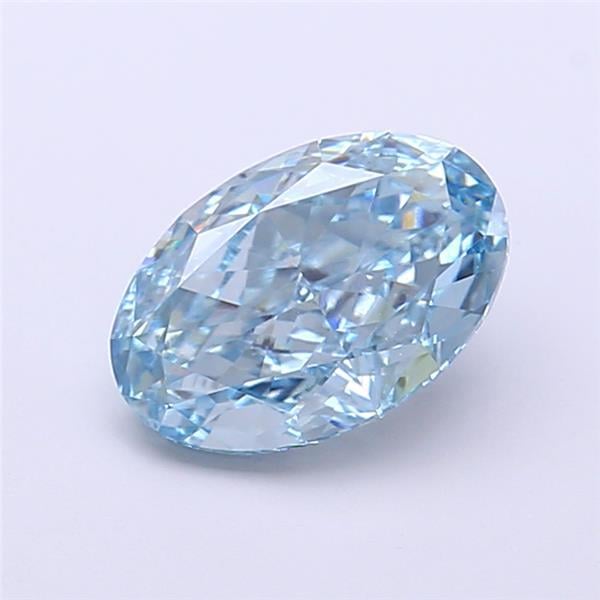 1.52 Ct. Fancy Vivid  Blue Oval Lab Grown Diamond