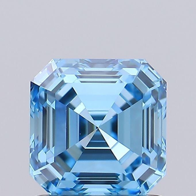 1.04 Ct. Fancy Vivid Blue Asscher Lab Grown Diamond