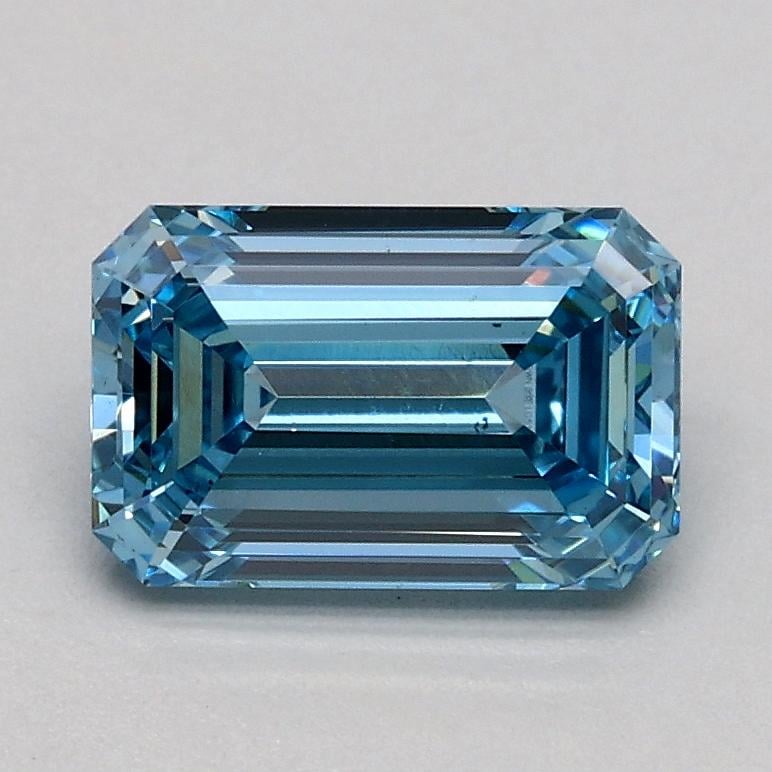 1.00 Ct. Fancy Intense Blue Emerald Lab Grown Diamond