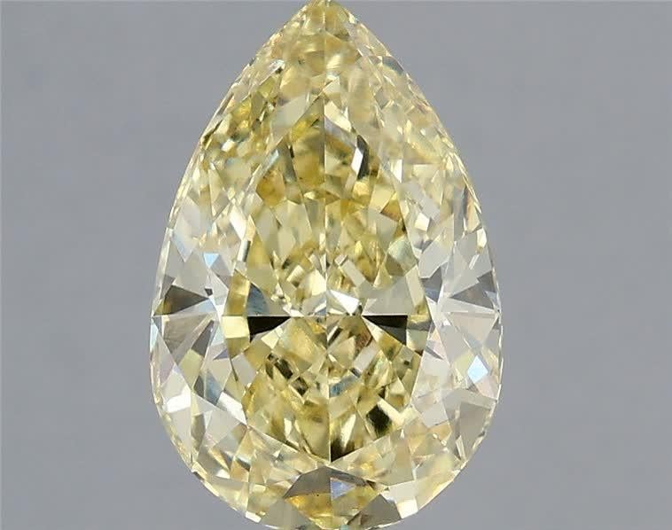 3.06 Ct. Fancy Yellow Pear Lab Grown Diamond