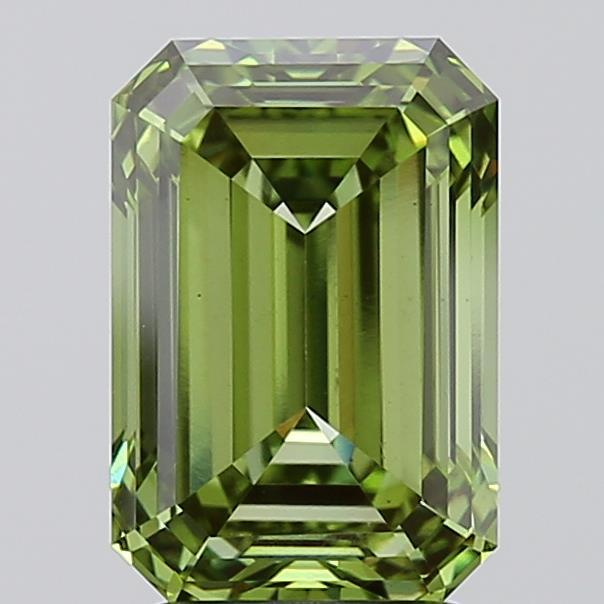 3.02 Ct. Fancy Vivid  Green Emerald Lab Grown Diamond