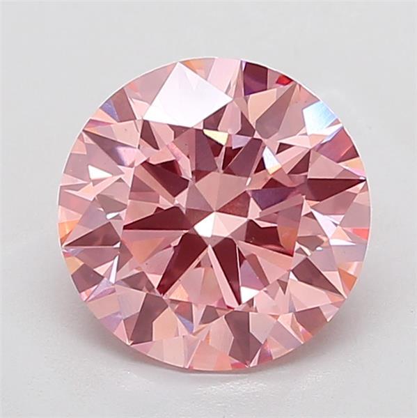 4.02 Ct. Fancy Vivid Pink Round Lab Grown Diamond