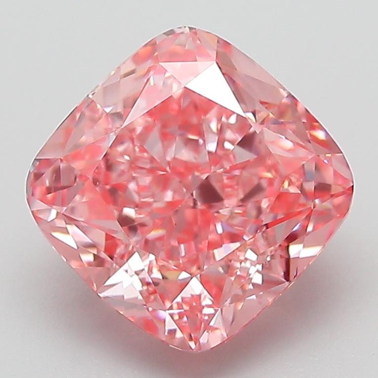 3.06 Ct. Fancy Pink Cushion Lab Grown Diamond
