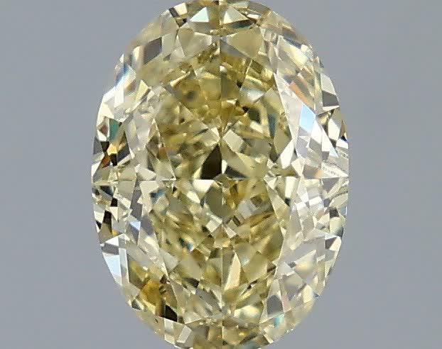 1.60 Ct. Fancy Intense Yellow Oval Lab Grown Diamond
