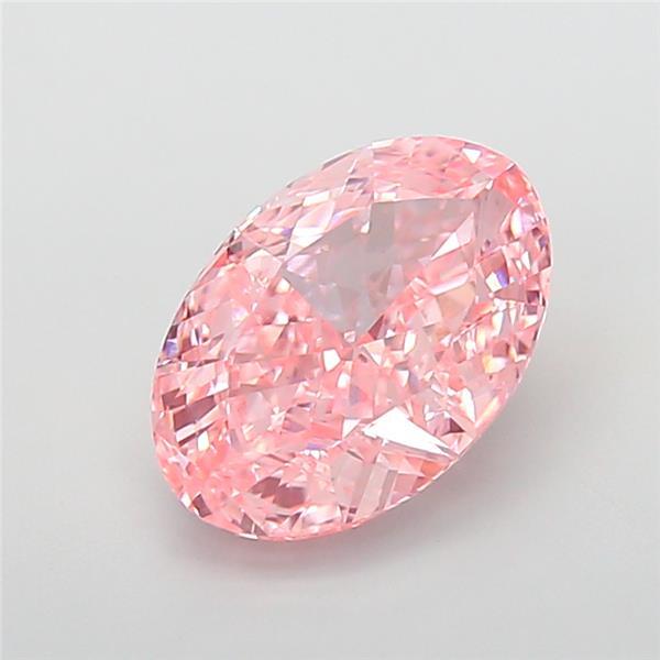 5.67 Ct. Fancy Vivid Pink Oval Lab Grown Diamond
