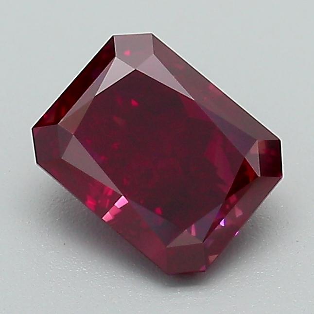 1.13 Ct. Fancy Purplish Red Radiant Lab Grown Diamond