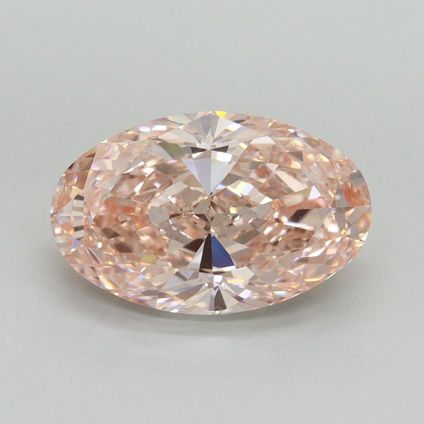 3.79 Ct. Fancy Intense Pink Oval Lab Grown Diamond