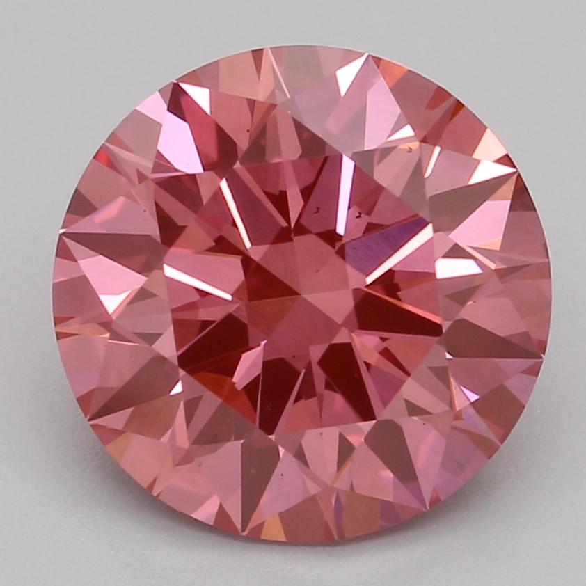 2.02 Ct. Fancy Vivid Pink Round Lab Grown Diamond