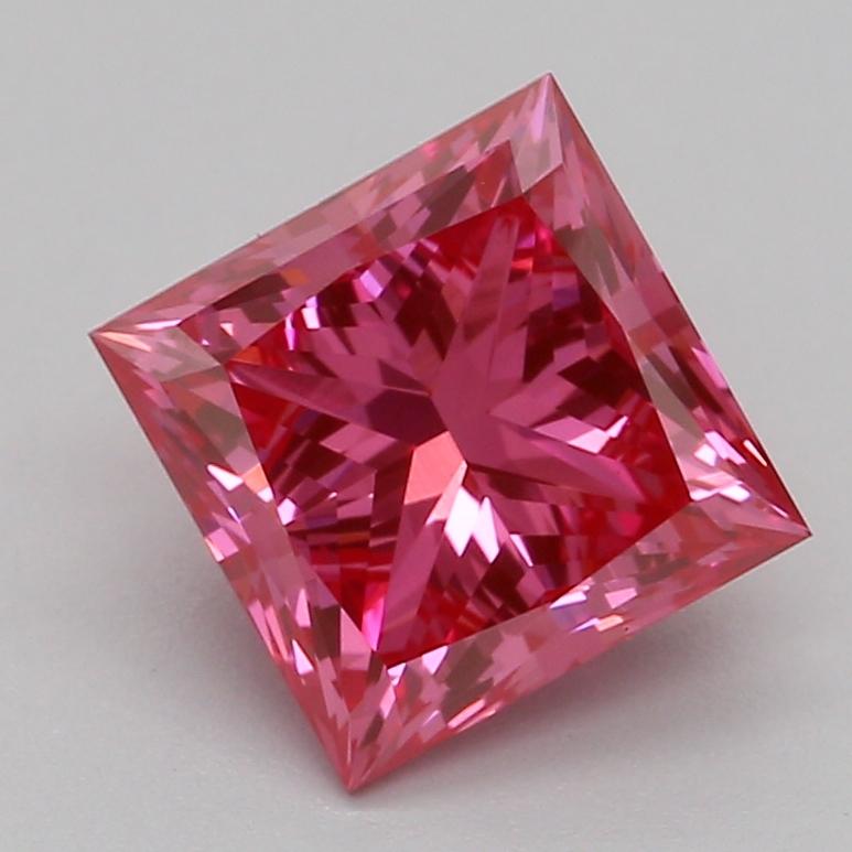 1.09 Ct. Fancy Vivid Pink Princess Lab Grown Diamond