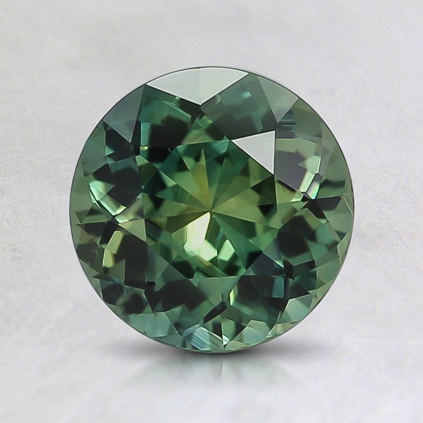 7.1mm Unheated Teal Round Sapphire
