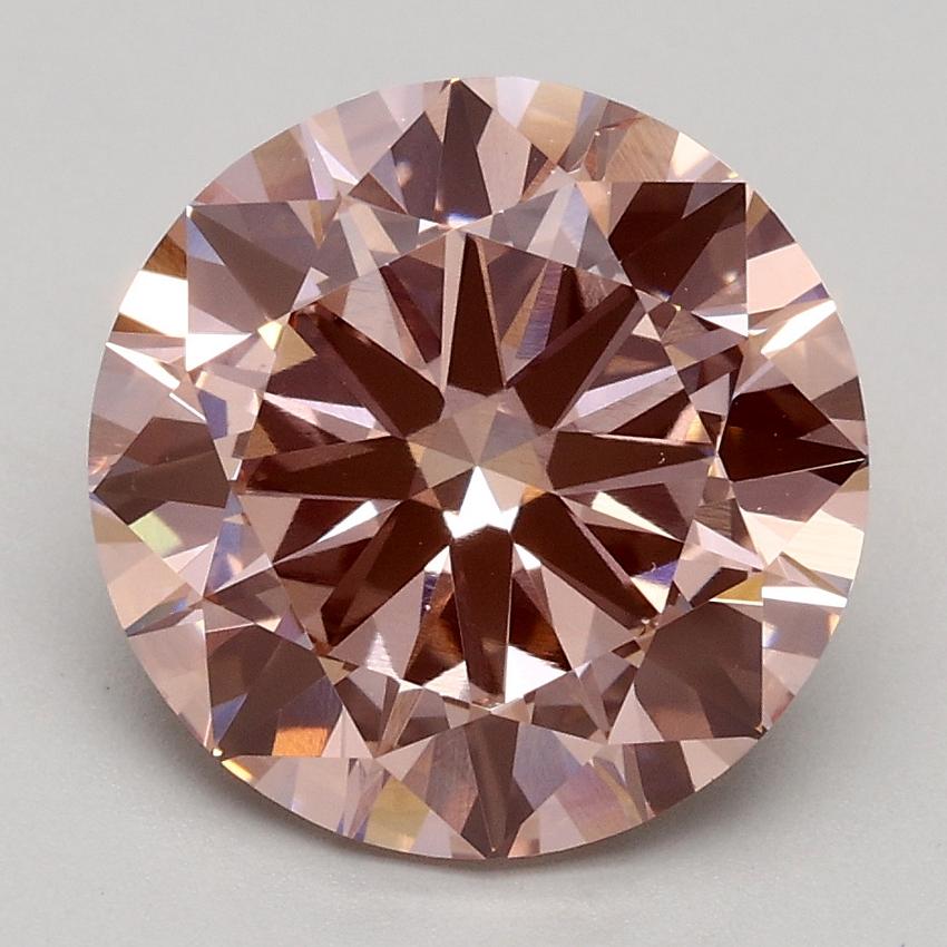 3.01 Ct. Fancy Intense Pink Round Lab Grown Diamond