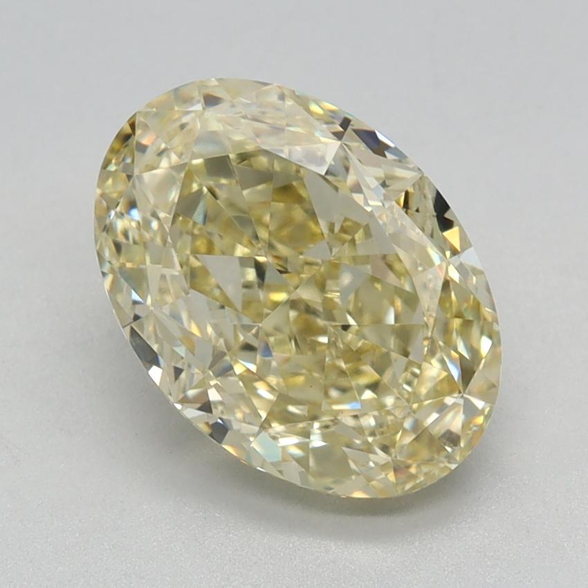 2.15 Ct. Fancy Light Yellow Oval Lab Grown Diamond