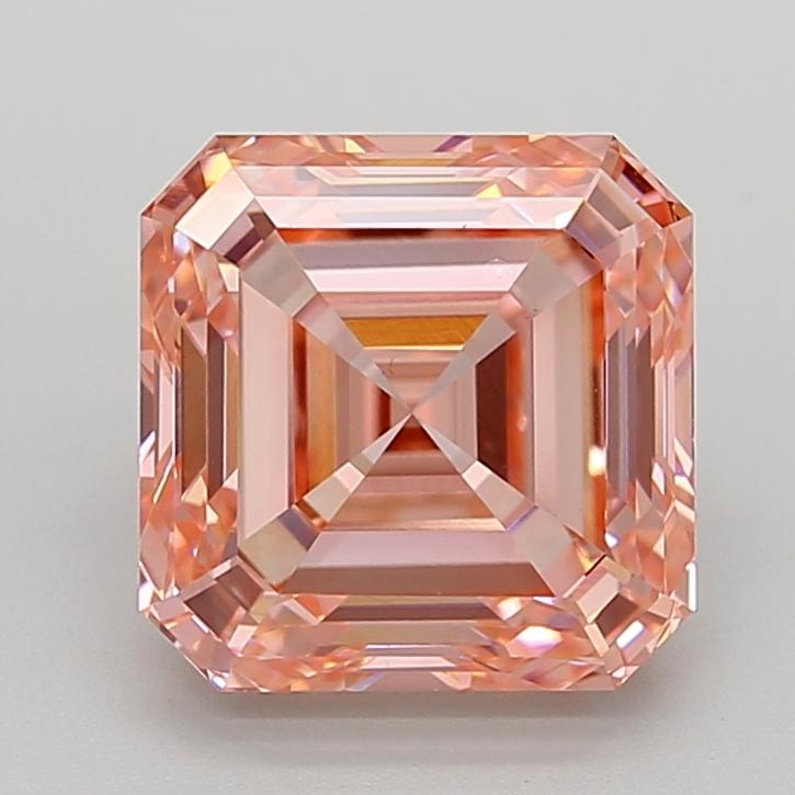 5.03 Ct. Fancy Vivid  Pink Asscher Lab Grown Diamond