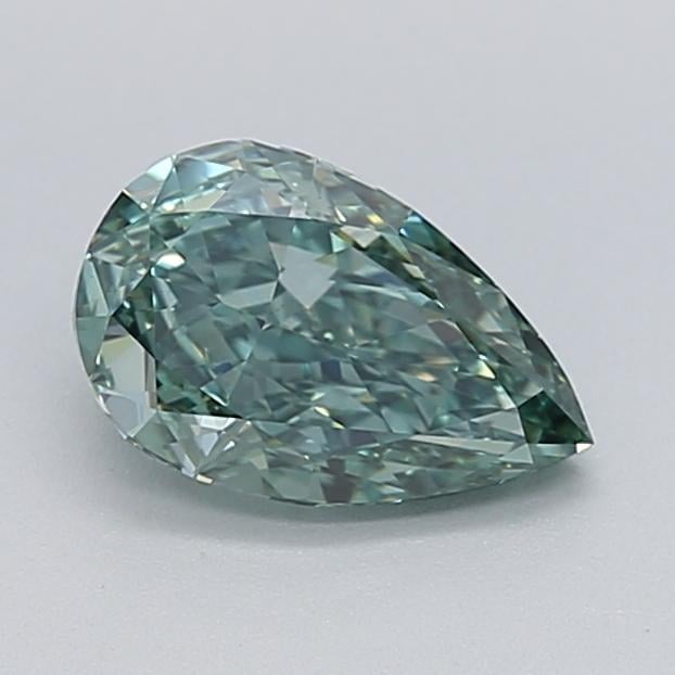 1.05 Ct. Fancy Vivid  Green Pear Lab Grown Diamond