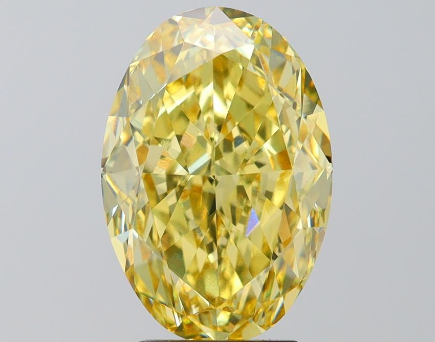6.04 Ct. Fancy Vivid Yellow Oval Lab Grown Diamond