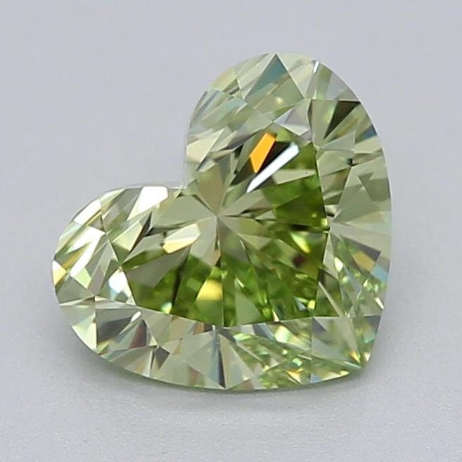 1.00 Ct. Fancy Intense Green Heart Lab Grown Diamond