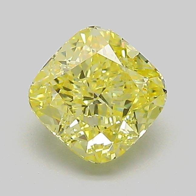 1.05 Ct. Fancy Intense Yellow Cushion Lab Grown Diamond