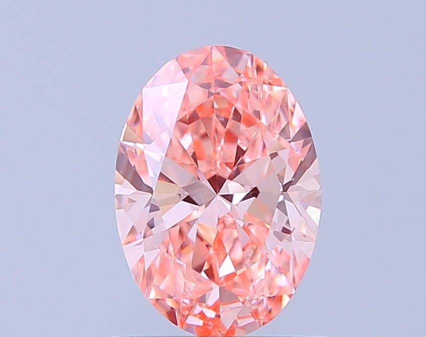 0.98 Ct. Fancy Vivid Pink Oval Lab Grown Diamond