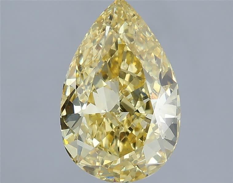 2.52 Ct. Fancy Intense Yellow Pear Lab Grown Diamond