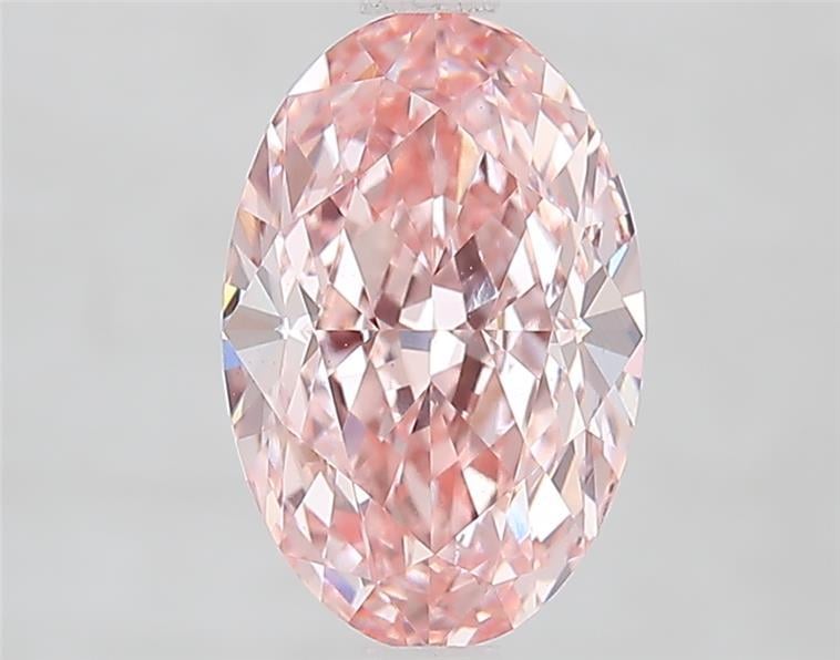 2.46 Ct. Fancy Vivid  Pink Oval Lab Grown Diamond