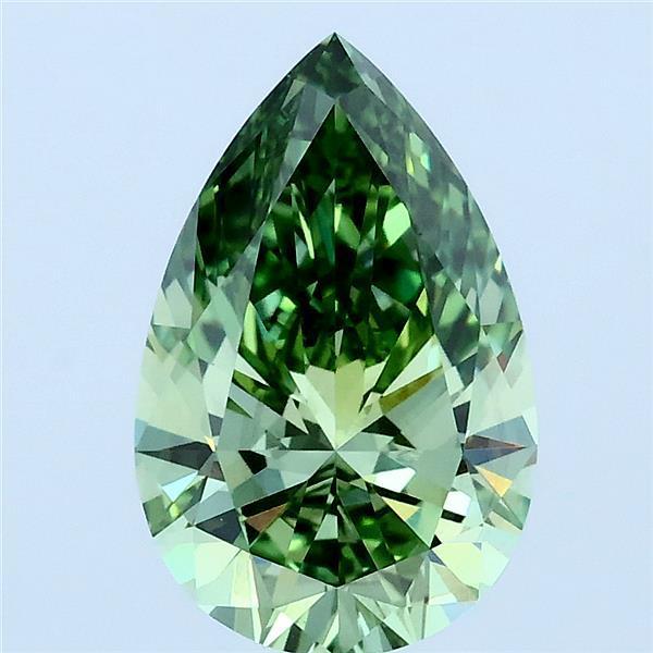 2.04 Ct. Fancy Vivid Green Pear Lab Grown Diamond