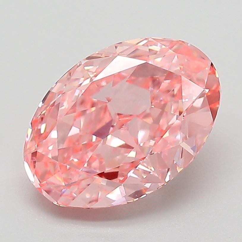2.51 Ct. Fancy Vivid  Pink Oval Lab Grown Diamond