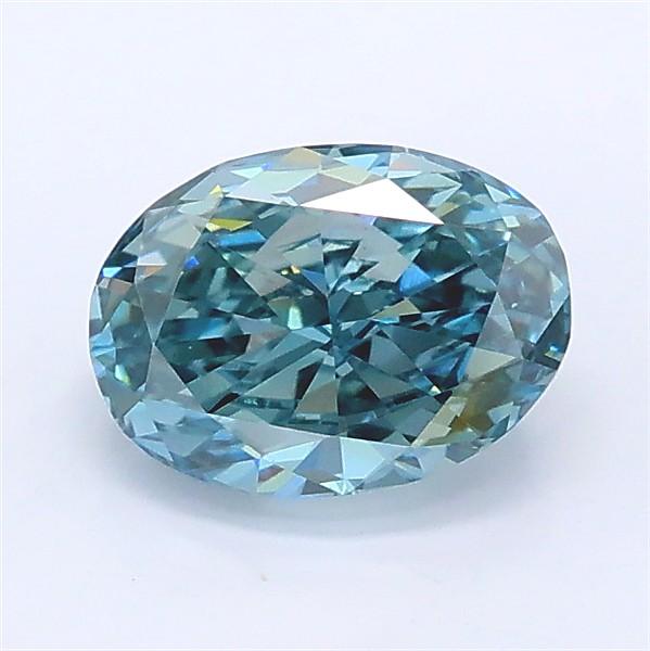 1.07 Ct. Fancy Intense Blue Oval Lab Grown Diamond