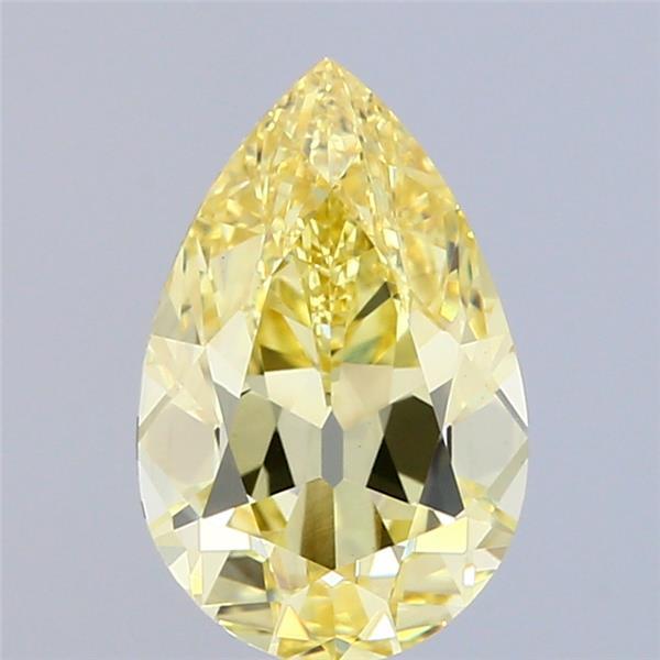 2.01 Ct. Fancy Intense Yellow Pear Lab Grown Diamond