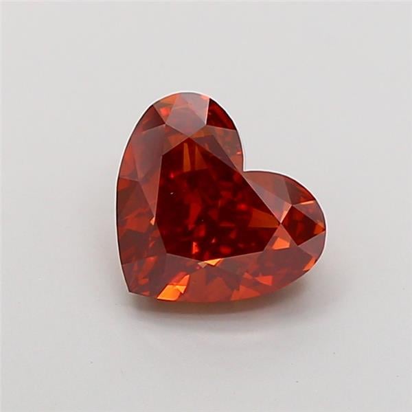 2.00 Ct. Fancy Deep Orange Heart Lab Grown Diamond