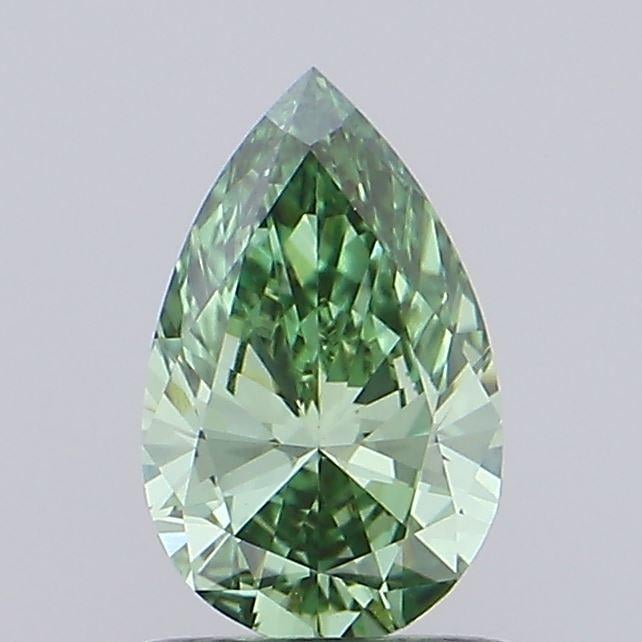 0.71 Ct. Fancy Vivid Green Pear Lab Grown Diamond