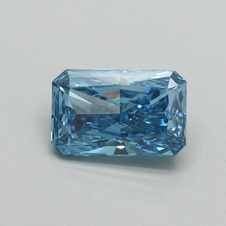 0.58 Ct. Fancy Vivid Malibu Blue Radiant Lab Grown Diamond