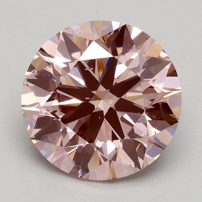 2.70 Ct. Fancy Intense Pink Round Lab Grown Diamond