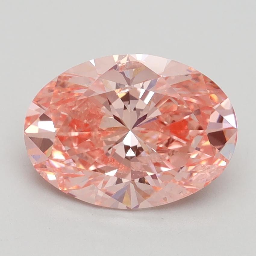 2.14 Ct. Fancy Vivid Pink Oval Lab Grown Diamond