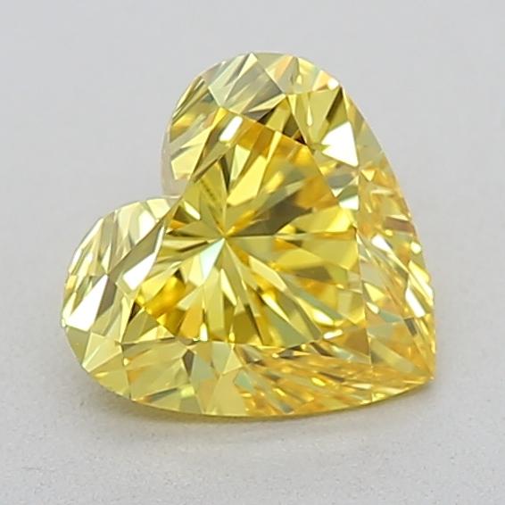 0.70 Ct. Fancy Vivid Yellow Heart Lab Grown Diamond