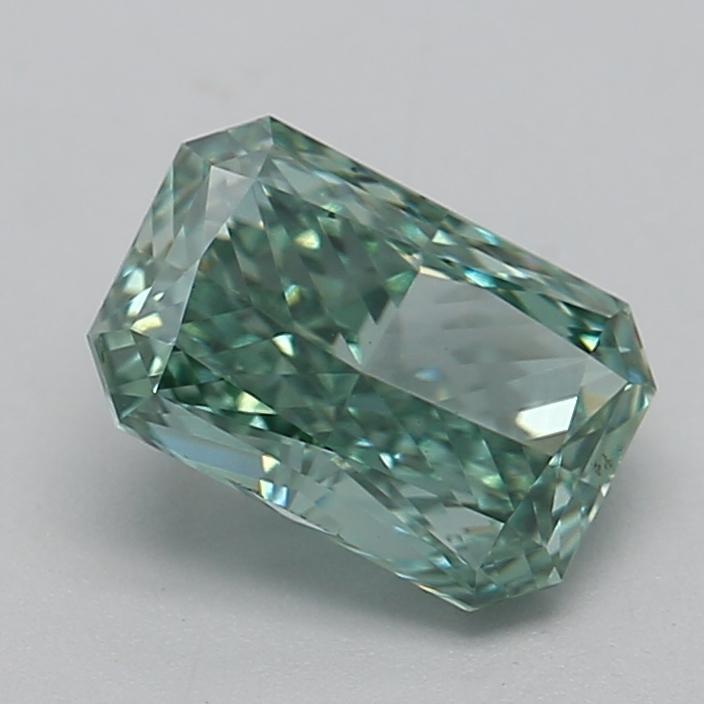 1.01 Ct. Fancy Vivid Green Radiant Lab Grown Diamond