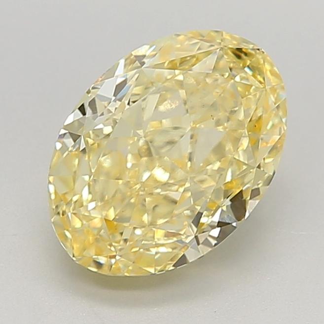 2.43 Ct. Fancy Vivid Yellow Oval Lab Grown Diamond