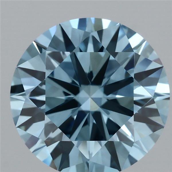 4.21 Ct. Fancy Vivid Blue Round Lab Grown Diamond