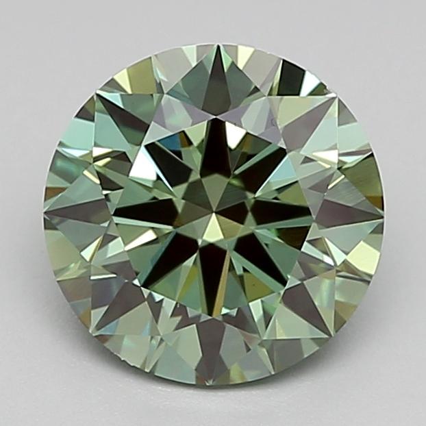 1.50 Ct. Fancy Vivid  Green Round Lab Grown Diamond