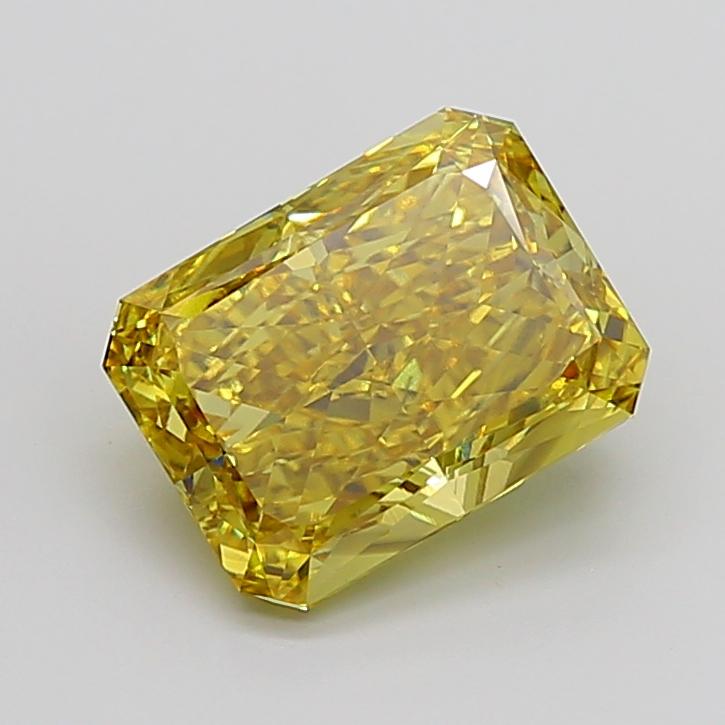 8.39 Ct. Fancy Vivid Yellow Radiant Lab Grown Diamond